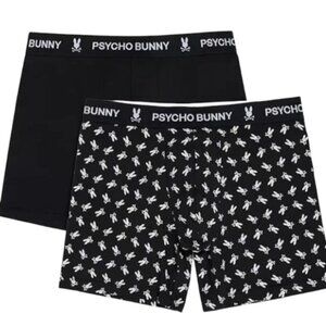 NWT Psycho Bunny Boxer Briefs - Black - Small - Cotton / Modal Large